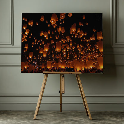 Floating Lanterns - Poster / Art Print - interiör