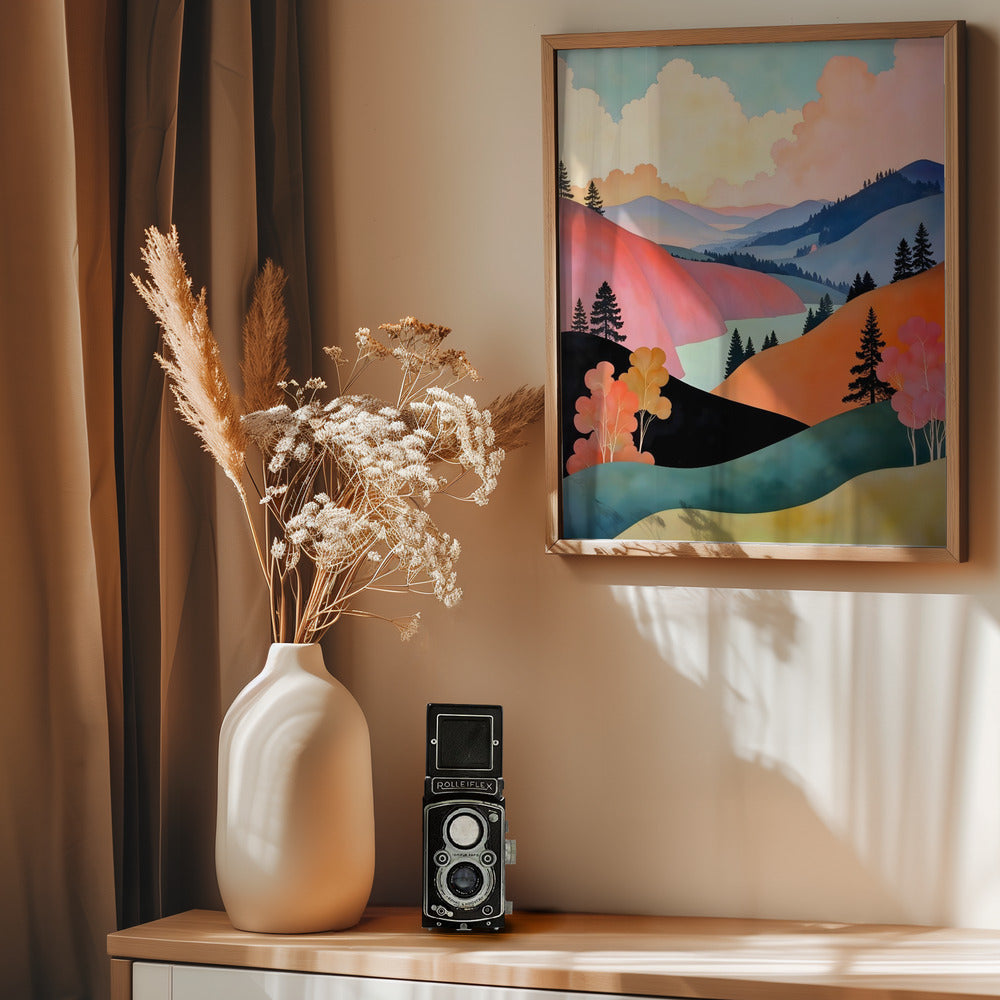 Romance of the Hills Art Print - Poster / Art Print - interiör