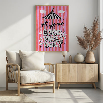 Carousel Good Vibes Only - Poster / Art Print - interiör