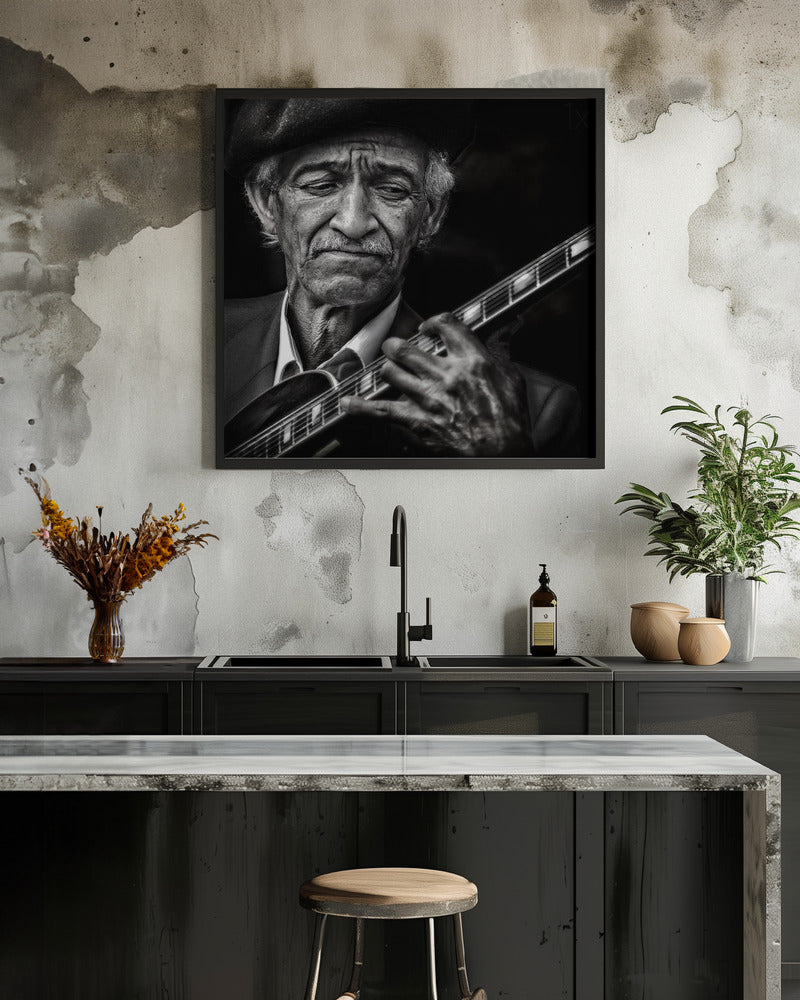 the guitarist - Poster / Art Print - interiör