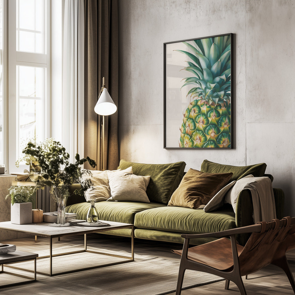 Pineapple Close Up - Poster / Art Print - interiör