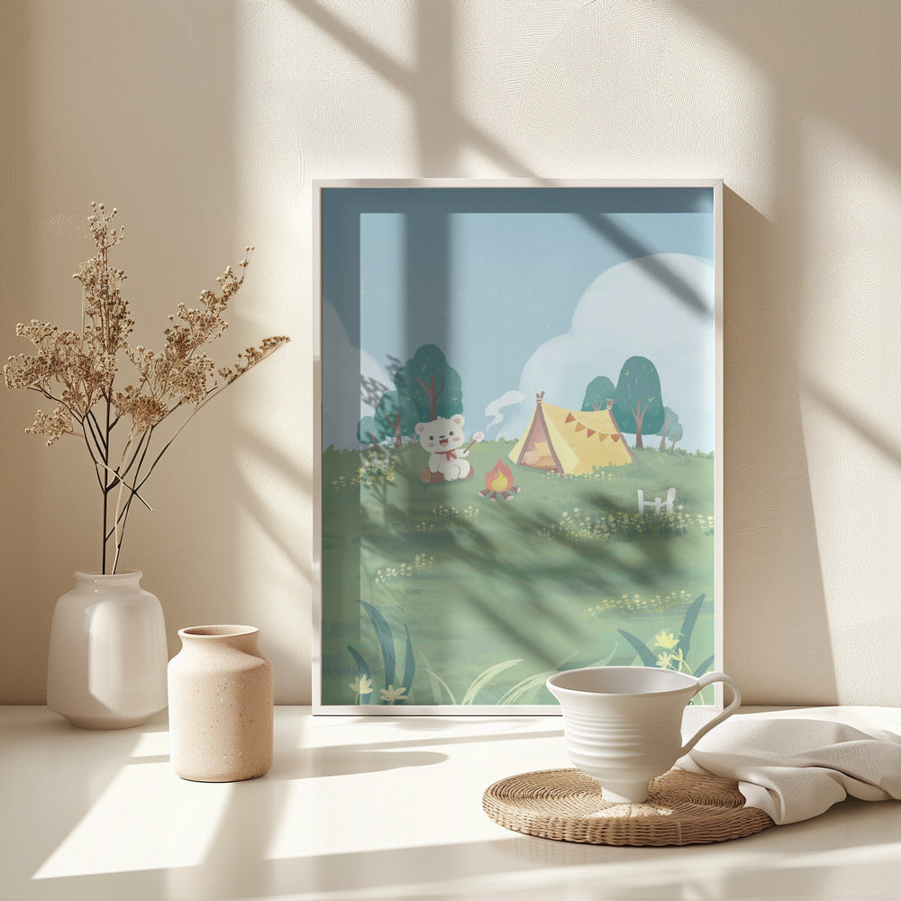 Bear's Picnic Day Out - Poster / Art Print - interiör