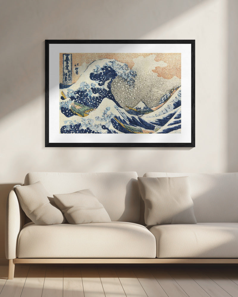 Under the Wave Off Kanagawa (1830 1833) - Poster / Art Print - interiör