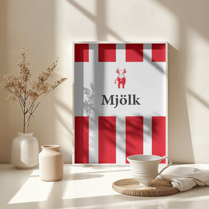 Mjölk Röd - Poster / Art Print - interiör