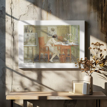 The Model Writing a Postcard 1906 - Poster / Art Print - interiör