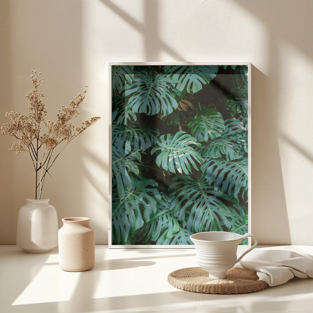 Monstera wall in Lisbon - Poster / Art Print - interiör