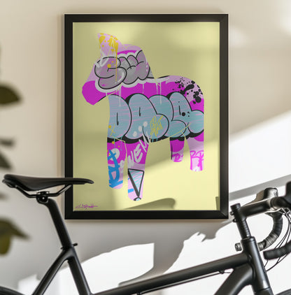 Dalahäst 12 - Poster / Art Print - interiör
