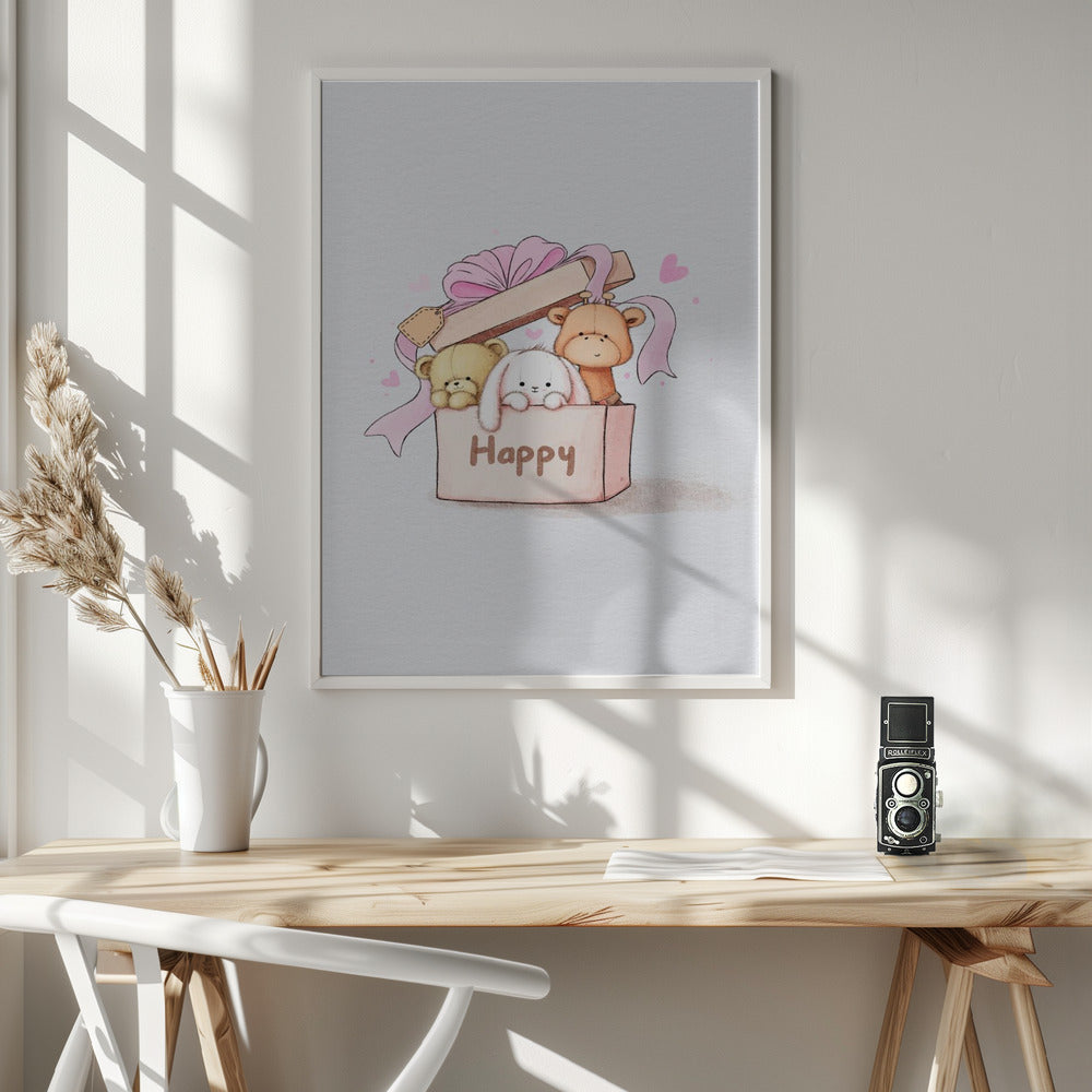 Teddy Bears Are In the Box - Poster / Art Print - interiör