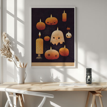 Haunted Pumpkin Glow - Poster / Art Print - interiör
