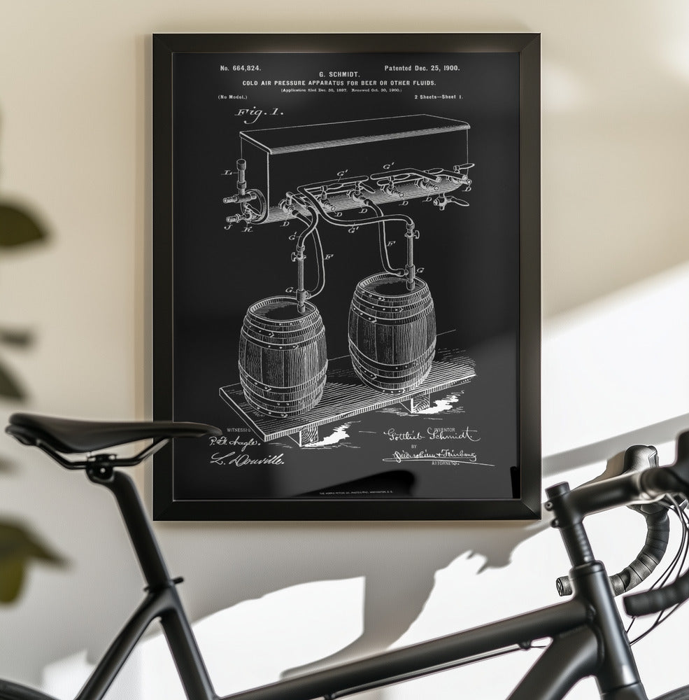 Apparatus for Beer Patent 1944 - Poster / Art Print - interiör