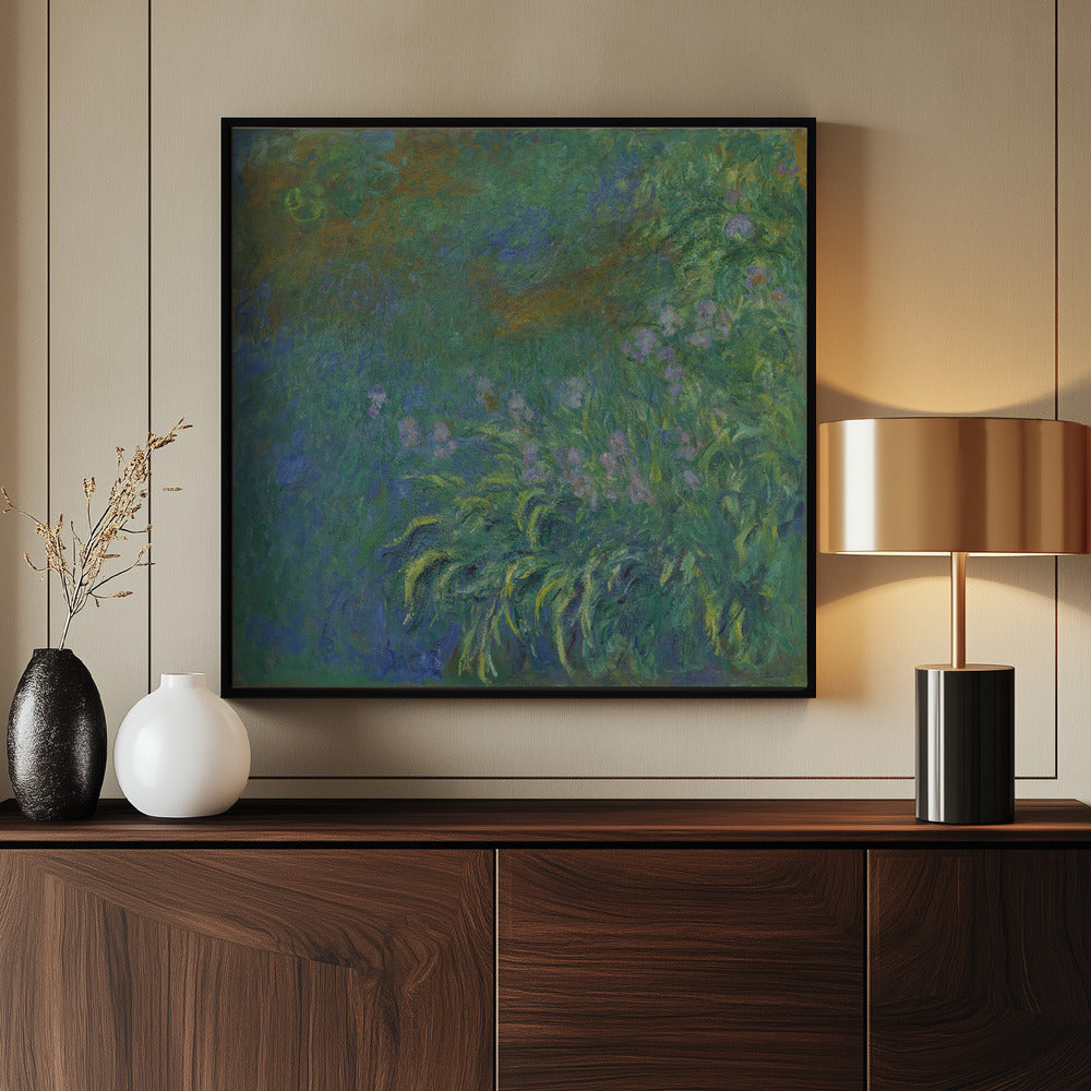 Irises By Claude Monet - Poster / Art Print - interiör