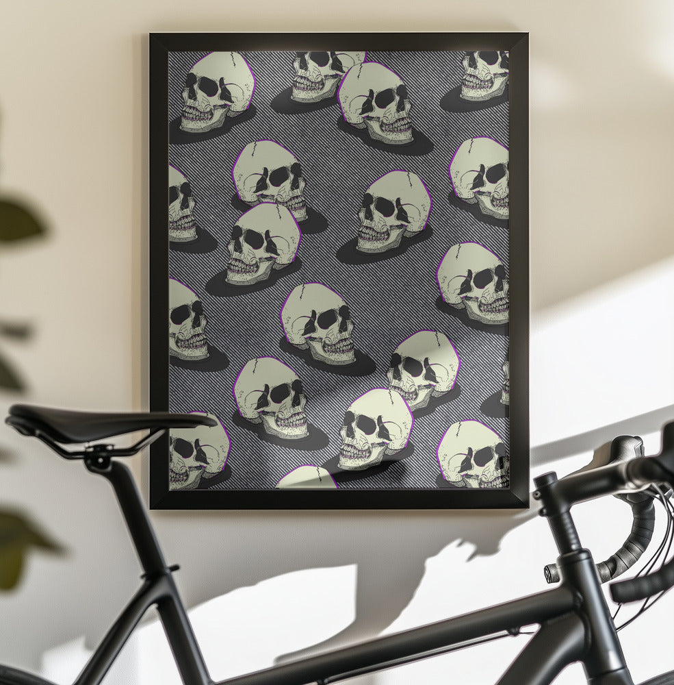 Vintage Style Skulls - Poster / Art Print - interiör