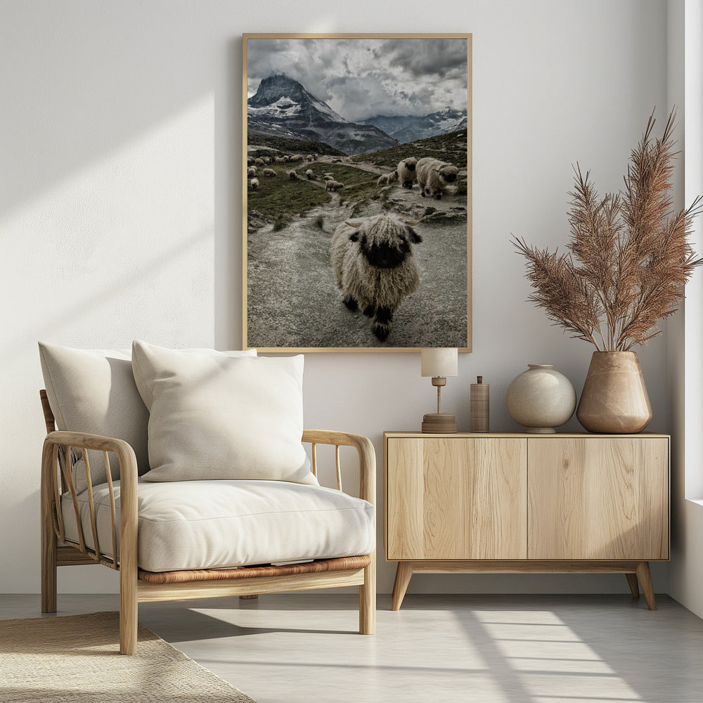 Out of my way - Poster / Art Print - interiör