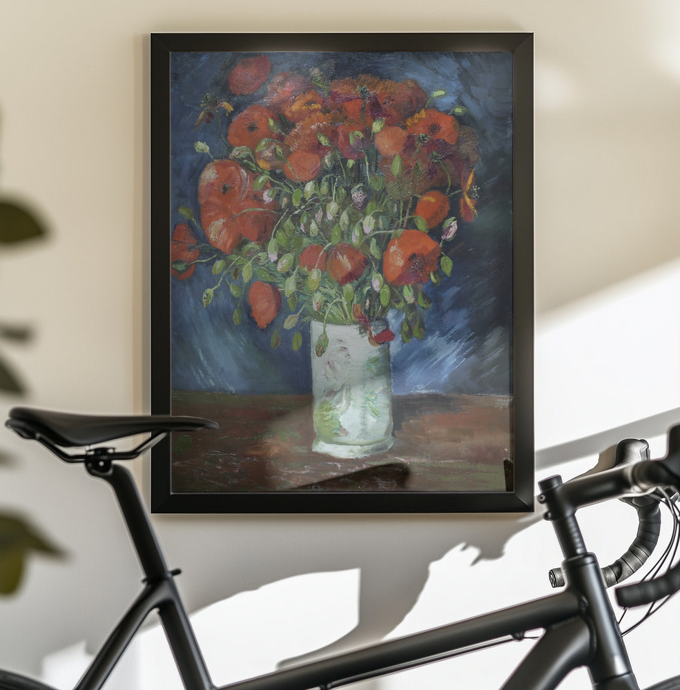 Vincent Van Gogh's Vase With Poppies (1886) - Poster / Art Print - interiör