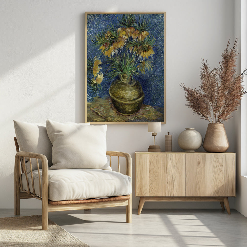Vincent Van Gogh's Imperial Fritillaries In a Copper Vase (1887) - Poster / Art Print - interiör