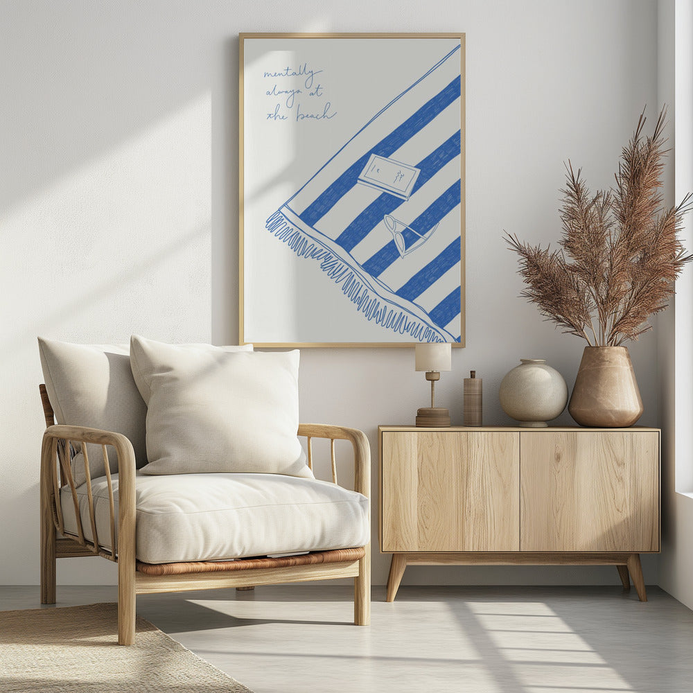 Summer holiday beach towel - Poster / Art Print - interiör