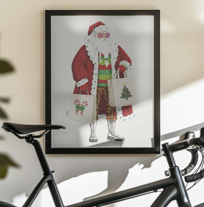 Santa Goes Shopping - Poster / Art Print - interiör
