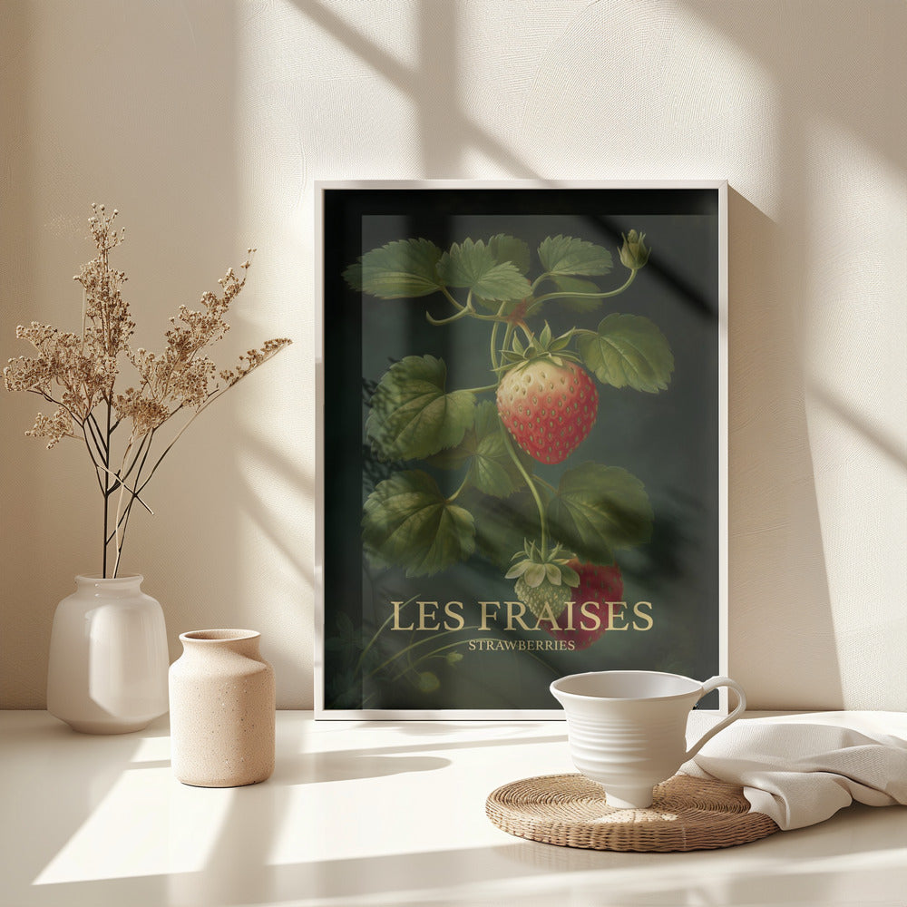 Les Fraises - Strawberries - Poster / Art Print - interiör