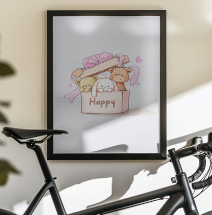 Teddy Bears Are In the Box - Poster / Art Print - interiör