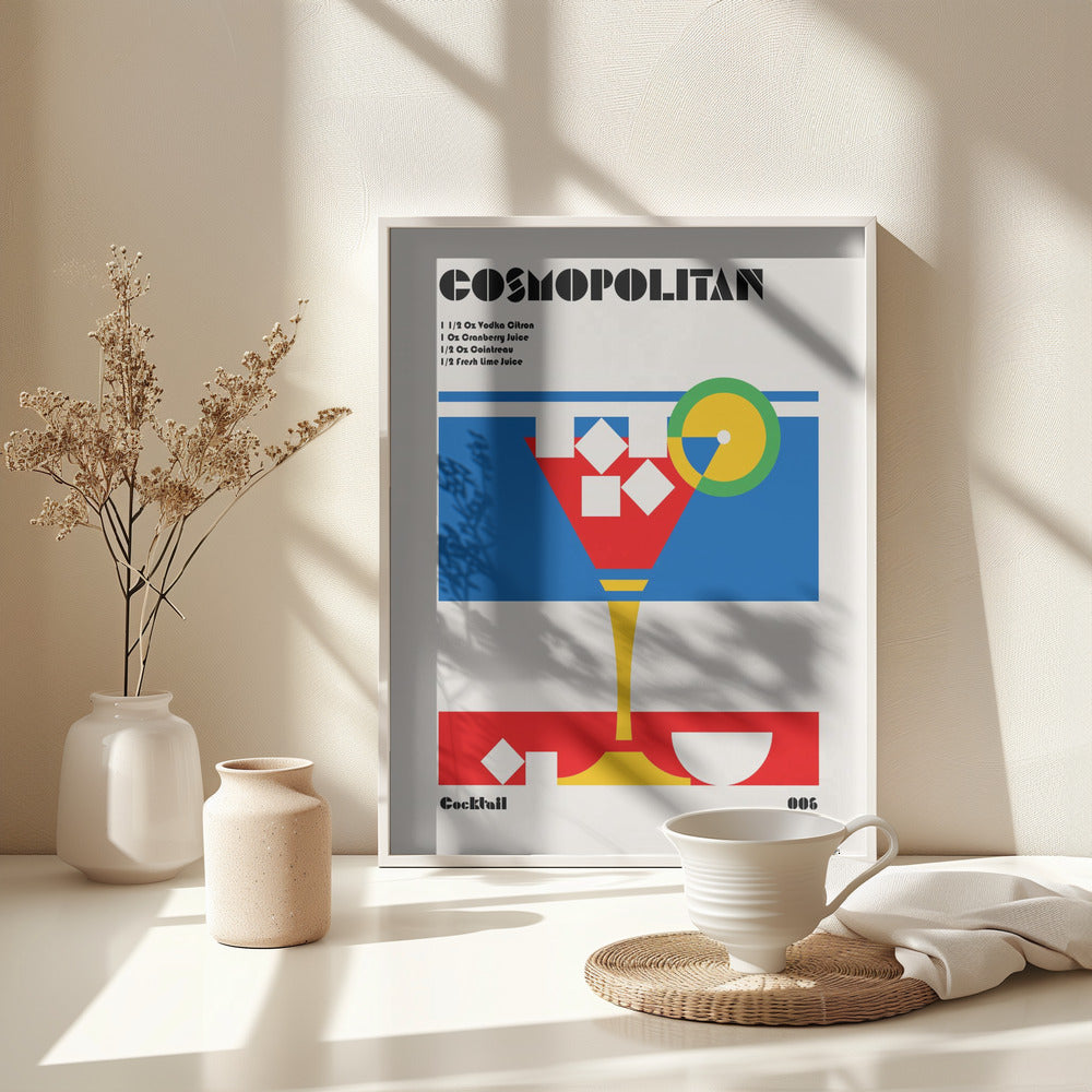 Cosmopolitan Bauhaus Cocktail - Poster / Art Print - interiör
