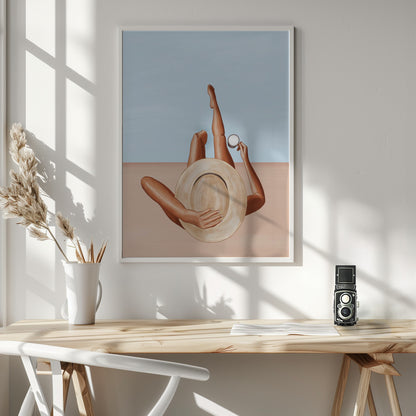 Poolside Girl - Poster / Art Print - interiör
