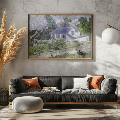 Vincent Van Gogh's Houses At Auvers (1890) Famous - Poster / Art Print - interiör
