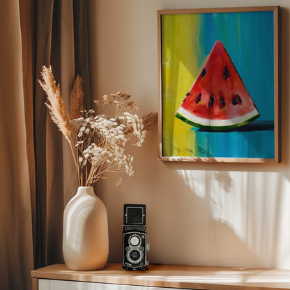 Watermelon Slice - Poster / Art Print - interiör