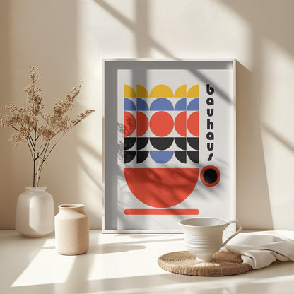 Bauhaus Coffee 70s Decor - Poster / Art Print - interiör