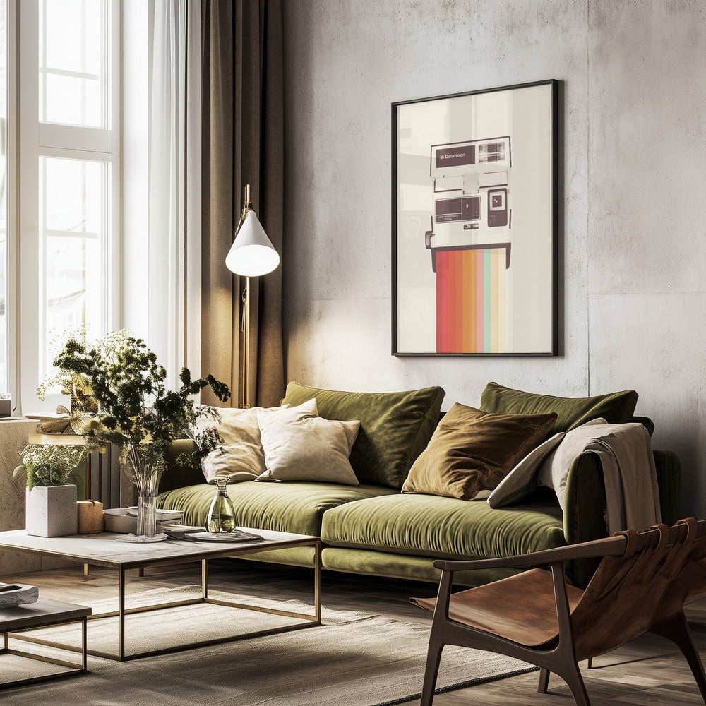 Instant Camera Rainbow - Poster / Art Print - interiör