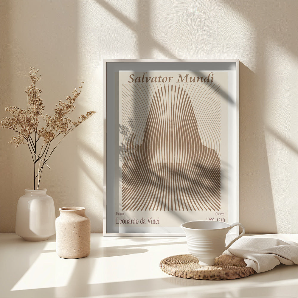 Salvator Mundi – Leonardo Da Vinci  (1499–1510) - Poster / Art Print - interiör
