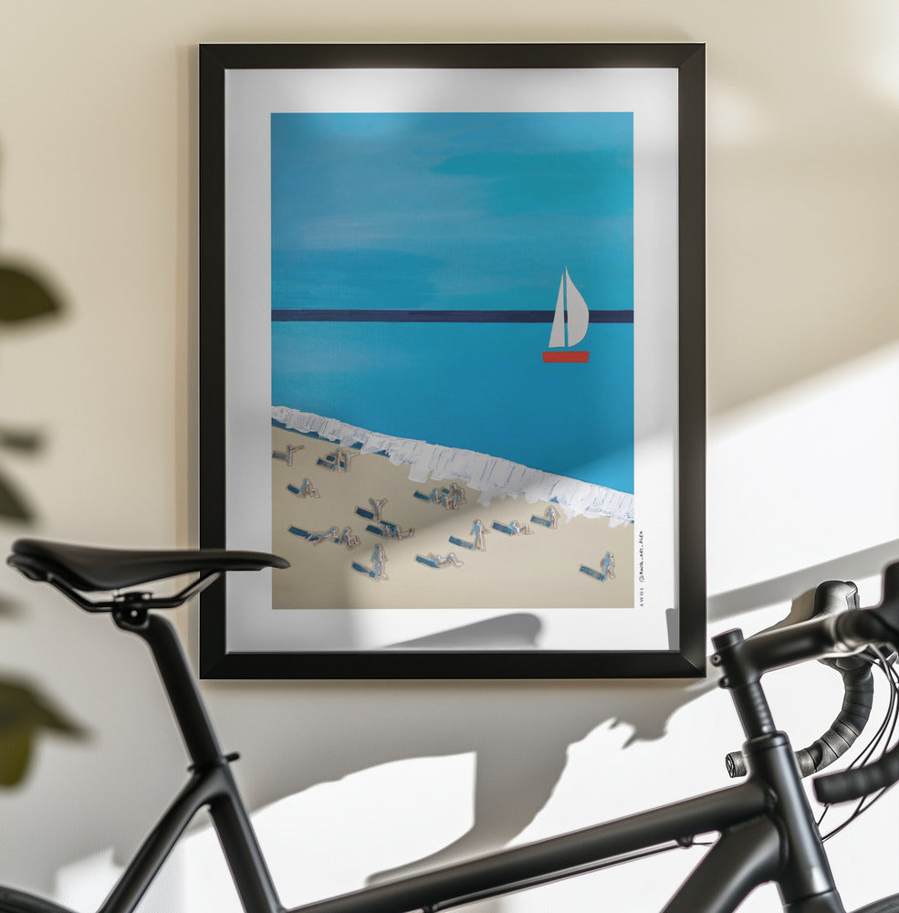 Minimalist Beach Day - Poster / Art Print - interiör