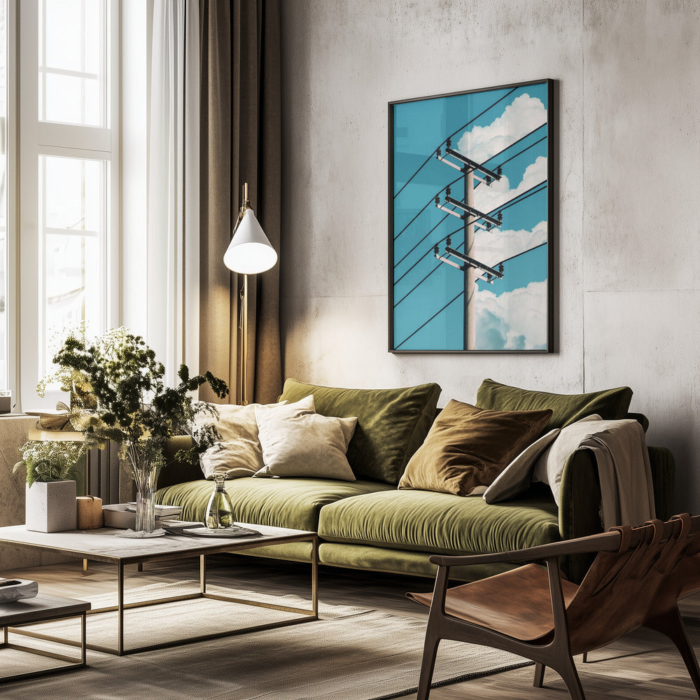 Slice Clouds Power - Poster / Art Print - interiör