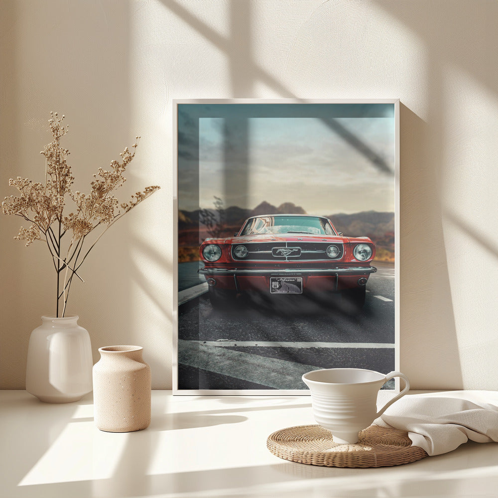 Vintage Car Love - Poster / Art Print - interiör
