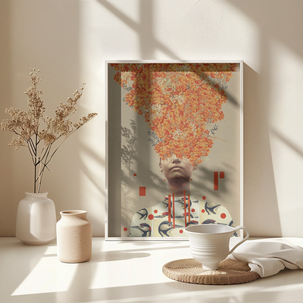Bird Flight In Autumn - Poster / Art Print - interiör