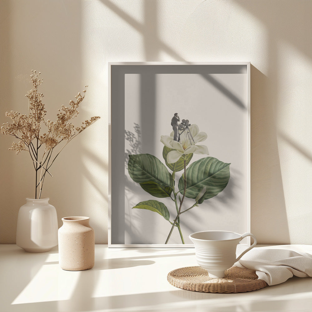 Botanical vintage cameraman - Poster / Art Print - interiör