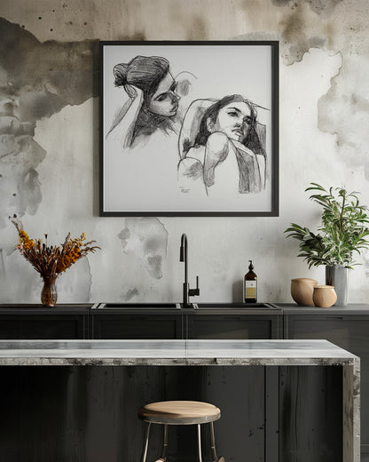 Double - Poster / Art Print - interiör