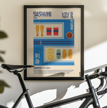Sashimi Japanese Food Print - Poster / Art Print - interiör