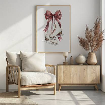 Winter Ribbon Skates - Poster / Art Print - interiör