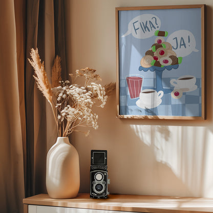 Fika? Ja! - Poster / Art Print - interiör