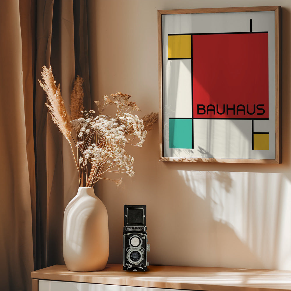 Bauhaus Geometric Design Retro - Poster / Art Print - interiör