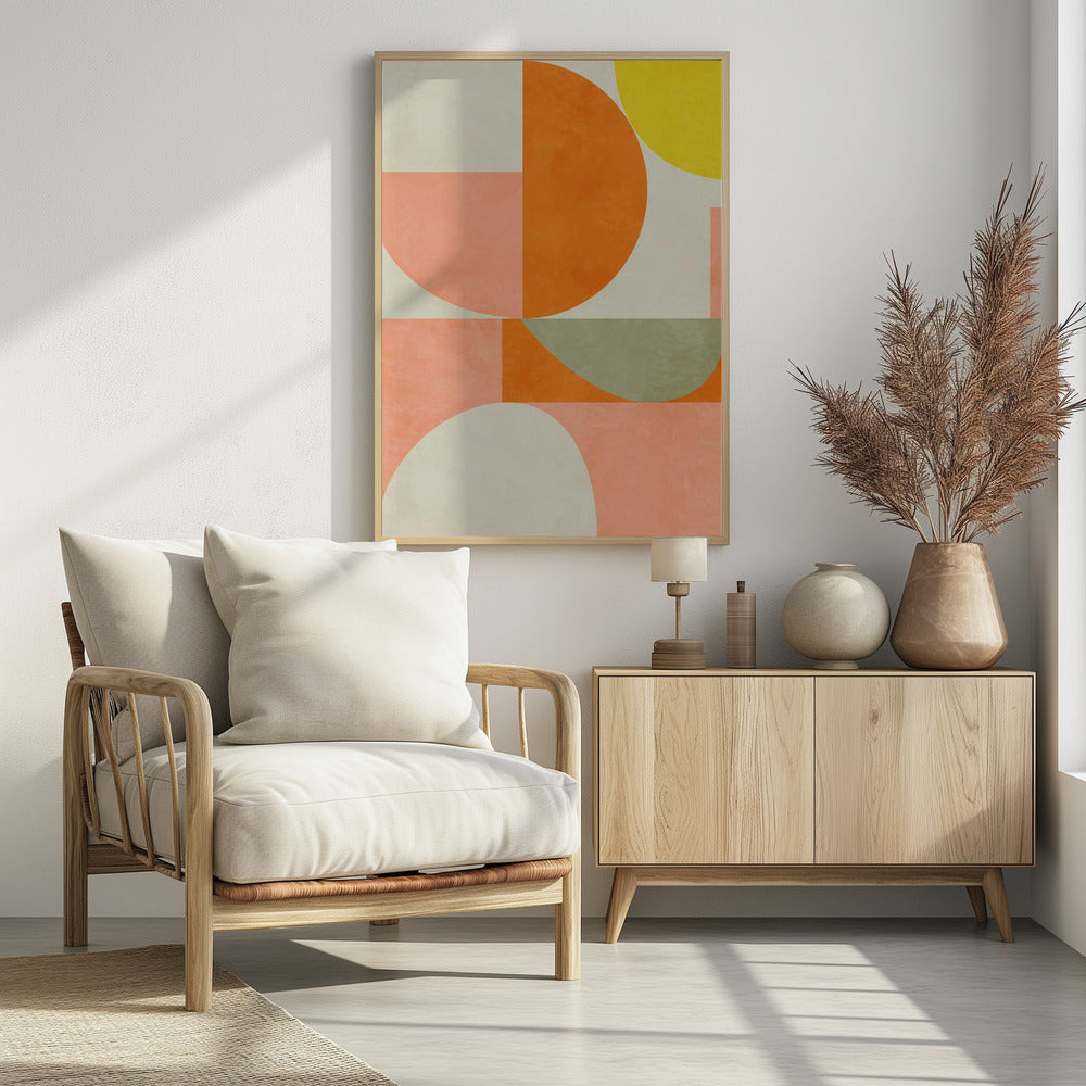 Summer Circles22 3 V - Poster / Art Print - interiör