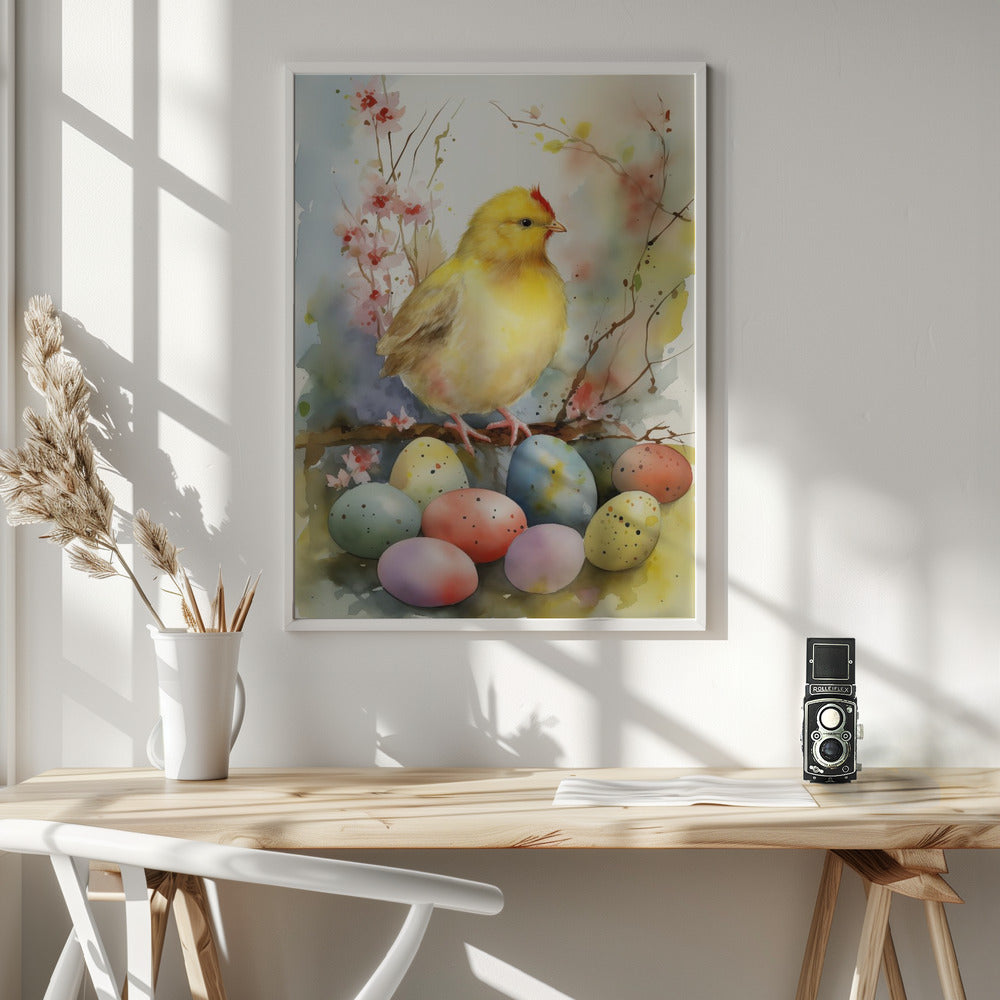 Happy Easter No 2 - Poster / Art Print - interiör