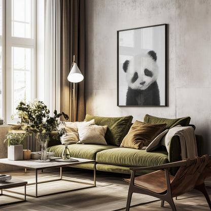 Peekaboo Baby Panda - Poster / Art Print - interiör