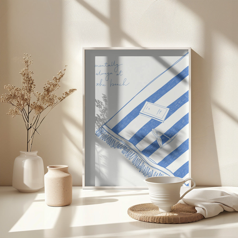 Summer holiday beach towel - Poster / Art Print - interiör