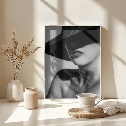 Hat and Shadow - Poster / Art Print - interiör