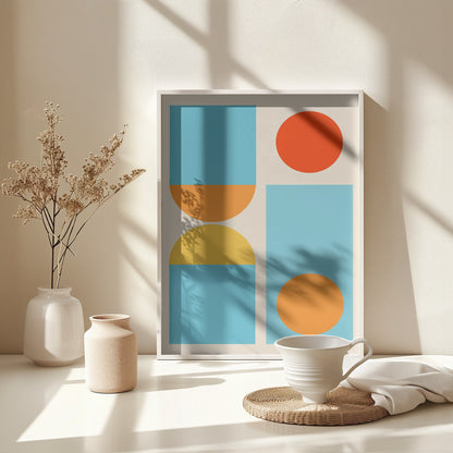 Bright Minimal Shapes Series #4 - Poster / Art Print - interiör