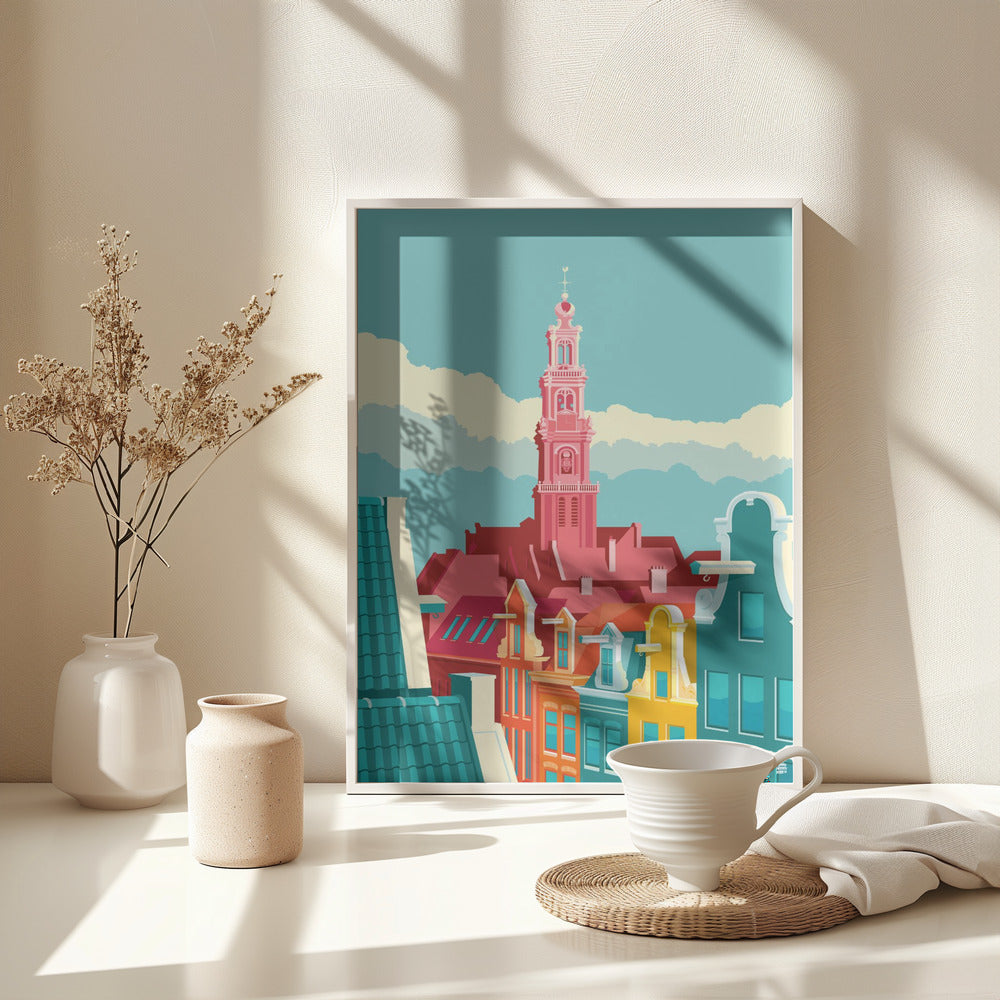 Amsterdam Westerkerk Jordaan - Poster / Art Print - interiör