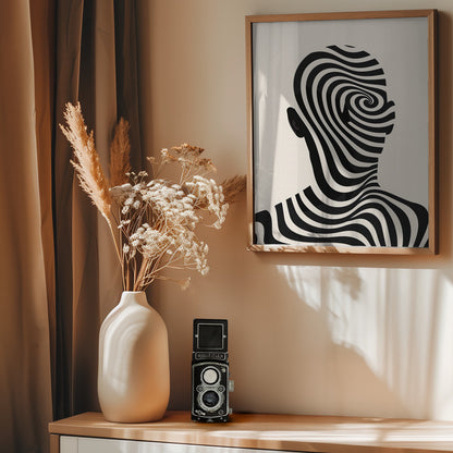 Striped Man - Poster / Art Print - interiör