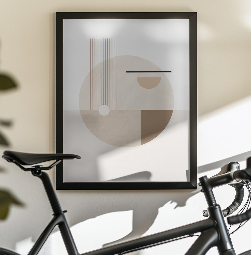 Neutral Semicircles Poster No.2 - Poster / Art Print - interiör