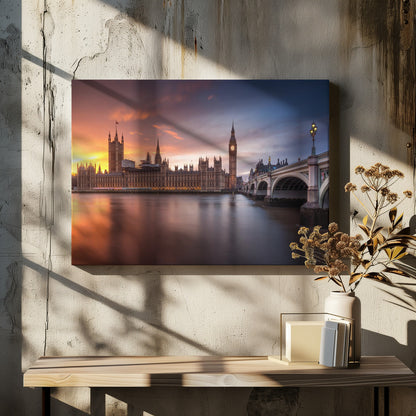 London Palace of Westminster Sunset - Poster / Art Print - interiör